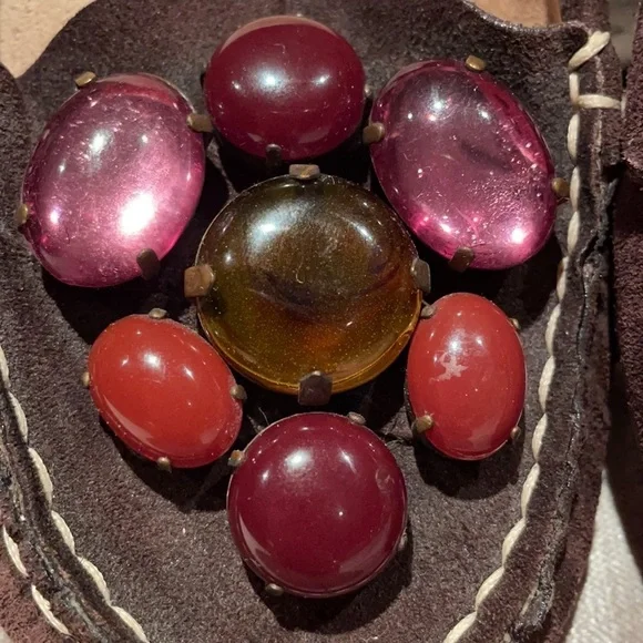 Miu MIU Suede Gemstone Bedazzled Shoes - Picture 9 of 13